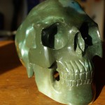 Crâne en Jaspe vert