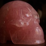 Crâne en Quartz Rose