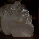 Crâne en Quartz avec inclusions